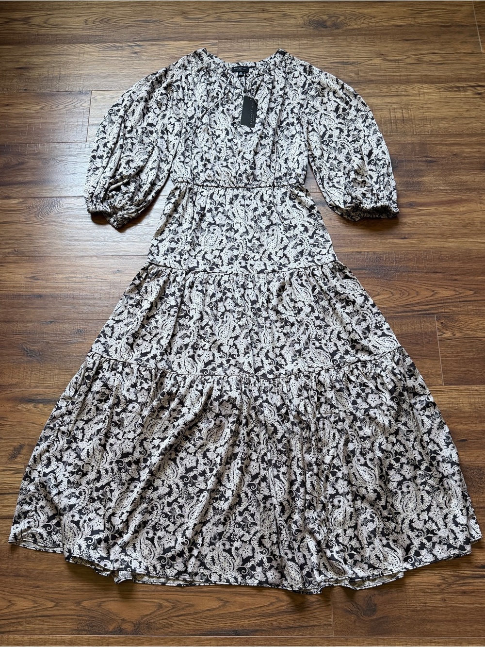 Current Air Women’s Tiered Paisley Maxi Dress Size XS NWT